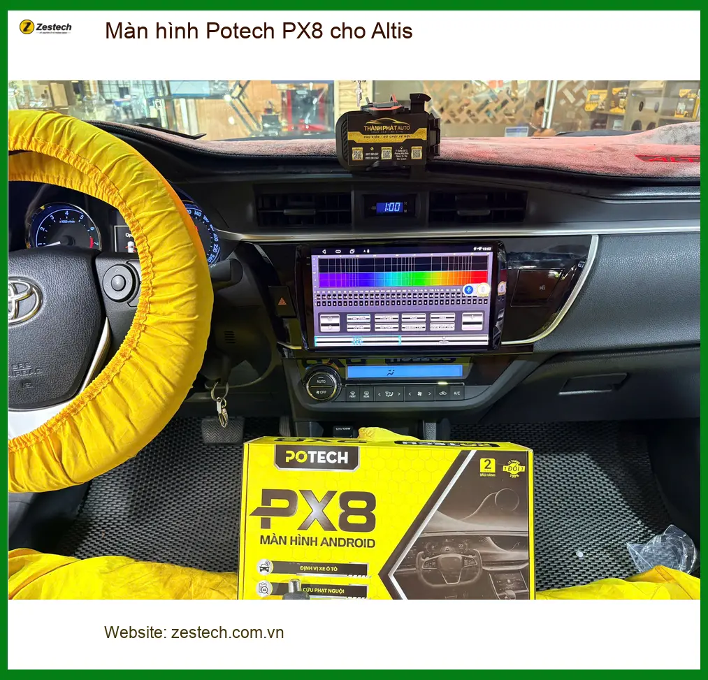 Anh Phước lắp Màn hình Potech PX8 cho Altis tại Quận 10 để nâng tầm trải nghiệm lái ảnh thực tế 3
