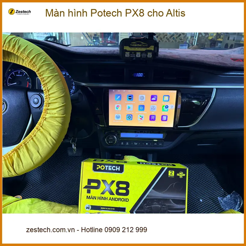 Anh Phước lắp Màn hình Potech PX8 cho Altis tại Quận 10 để nâng tầm trải nghiệm lái ảnh thực tế 4