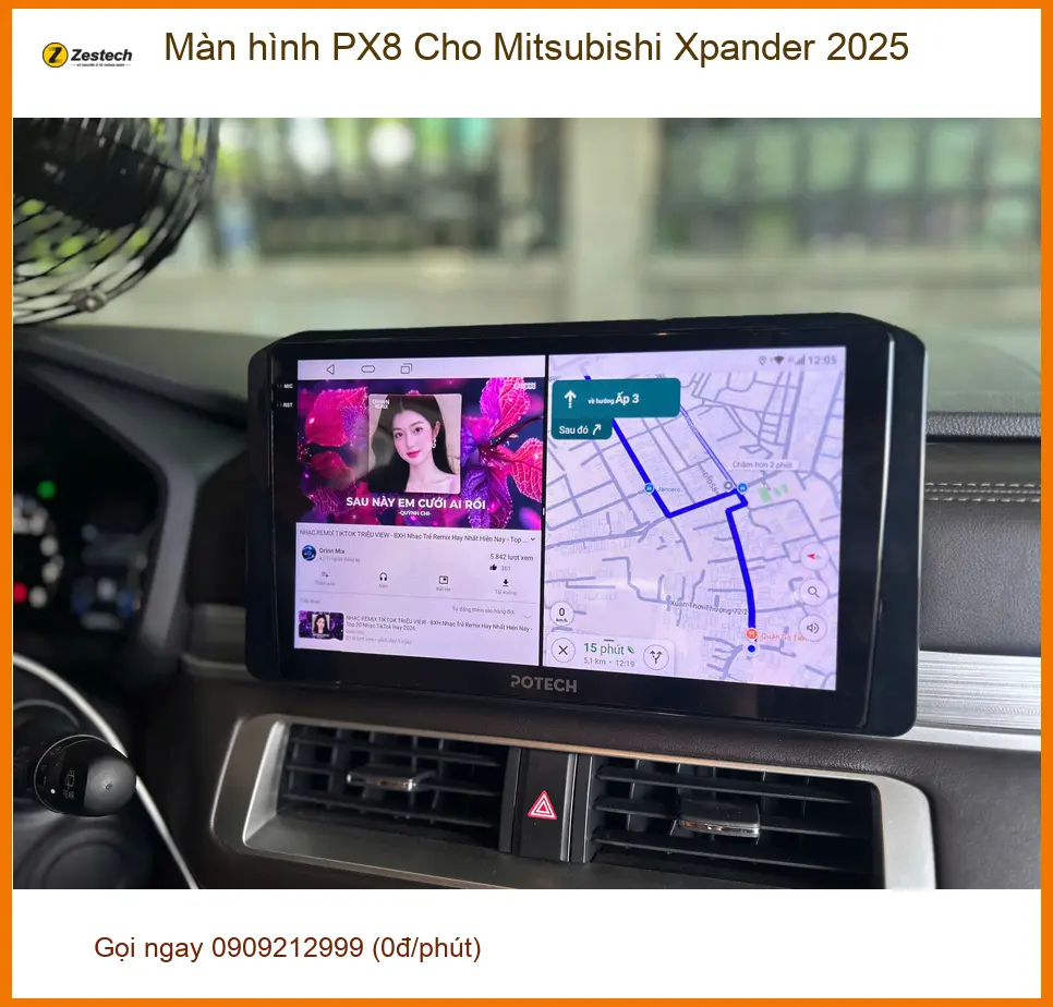 Chú Cường lắp màn hình PX8 cho Mitsubishi Xpander 2025 tại Quận 4 ảnh thực tế 3