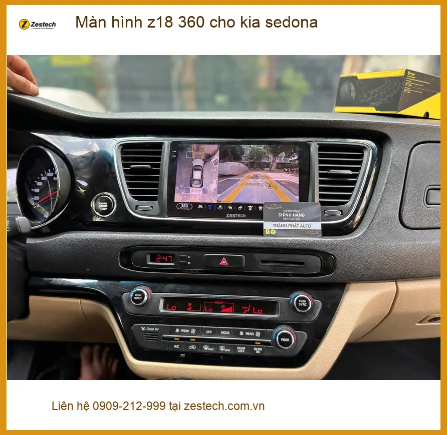Anh Tấn lắp màn hình Z18 360 cho Kia Sedona Quận 10 vì màn cũ quá chậm ảnh thực tế 2