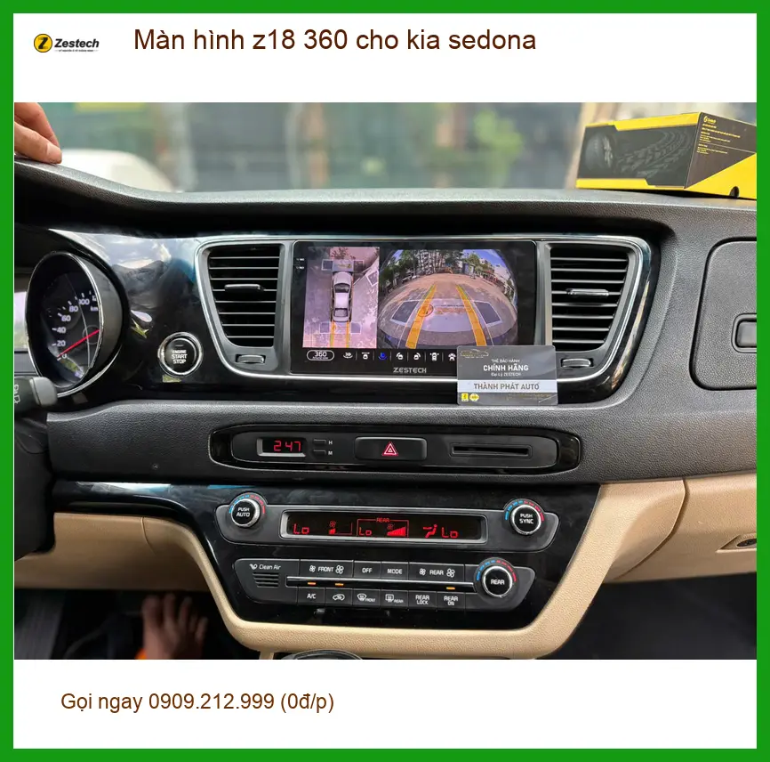 Anh Tấn lắp màn hình Z18 360 cho Kia Sedona Quận 10 vì màn cũ quá chậm ảnh thực tế 3