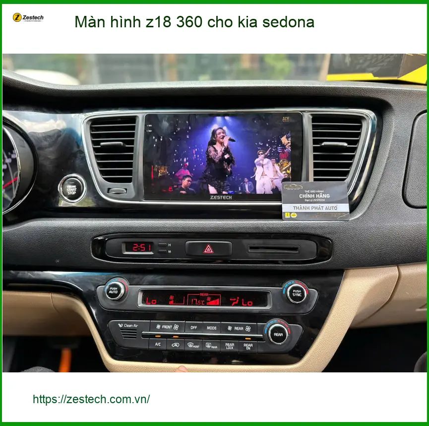 Anh Kiên lắp màn hình Z18 360 cho Kia Sedona ở Quận Gò Vấp vì cần góc nhìn rộng ảnh thực tế 2