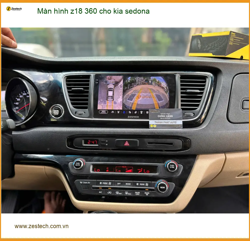 Anh Kiên lắp màn hình Z18 360 cho Kia Sedona ở Quận Gò Vấp vì cần góc nhìn rộng ảnh thực tế 3