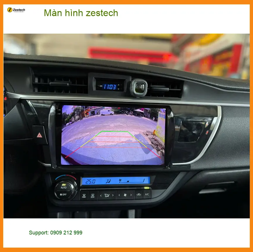Anh Khang lắp màn hình Zestech cho Toyota Camry tại Quận Tân Bình