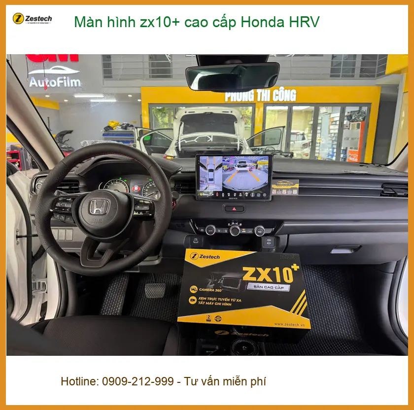 Anh Minh lắp màn hình ZX10+ cao cấp Honda HRV Quận Bình Tân giá tốt