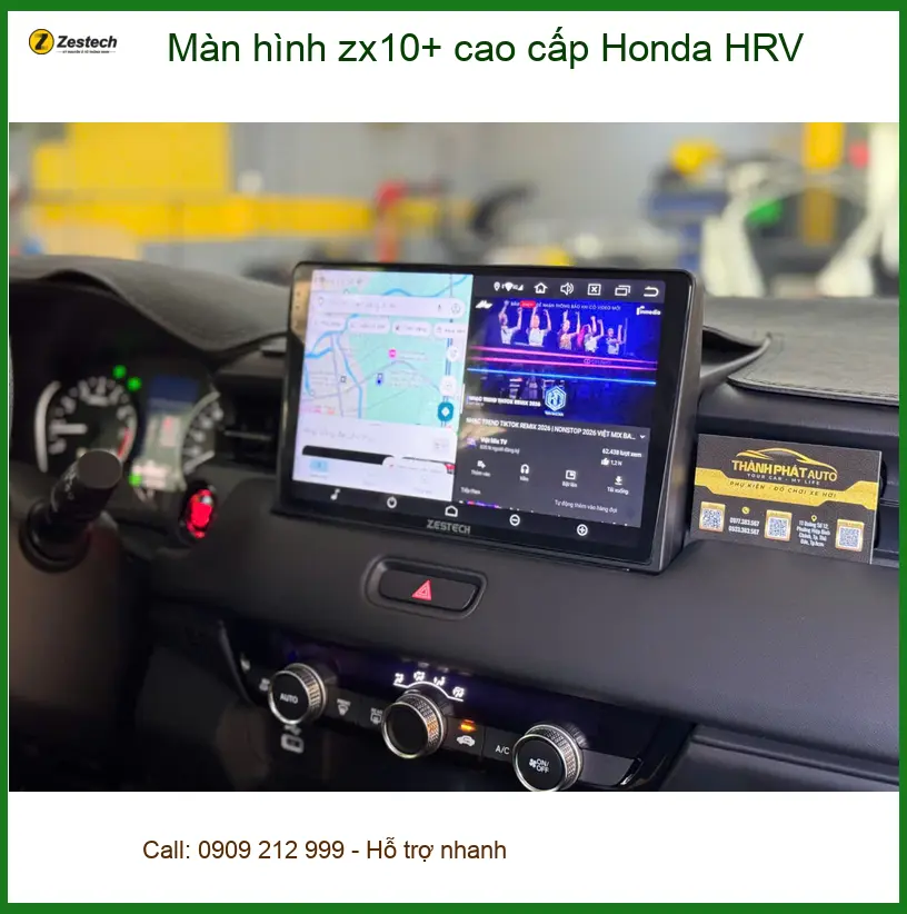 Anh Minh lắp màn hình ZX10+ cao cấp Honda HRV Quận Bình Tân giá tốt ảnh thực tế 2
