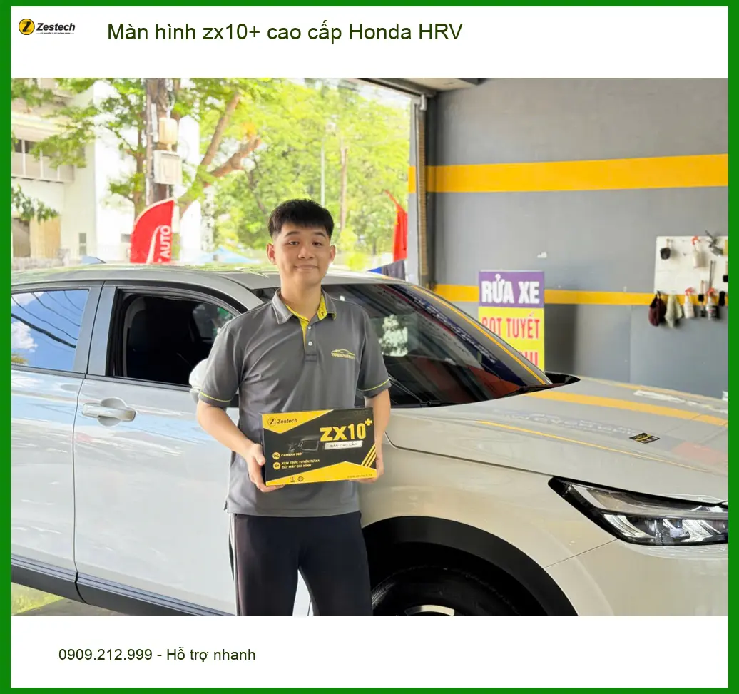 Anh Minh lắp màn hình ZX10+ cao cấp Honda HRV Quận Bình Tân giá tốt ảnh thực tế 4