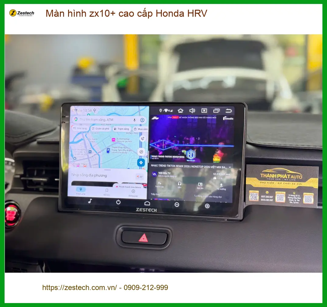 Anh Kiên lắp màn hình ZX10+ cao cấp Honda HRV Quận 6 chính hãng ảnh thực tế 4