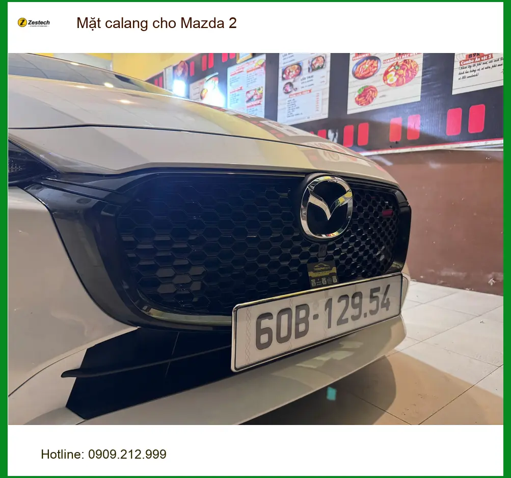 Anh Quang Vinh độ mặt calang Mazda 2 tại Hóc Môn để xe thêm phần nổi bật ảnh thực tế 2