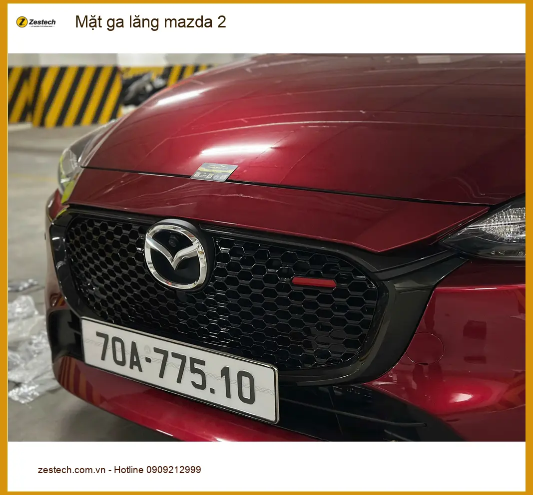 Chị Yến độ Mặt ga lăng Mazda 2 mới tại Quận Gò Vấp để xe thêm sang trọng ảnh thực tế 2