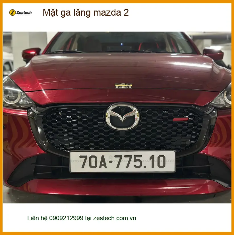 Chị Yến độ Mặt ga lăng Mazda 2 mới tại Quận Gò Vấp để xe thêm sang trọng ảnh thực tế 3