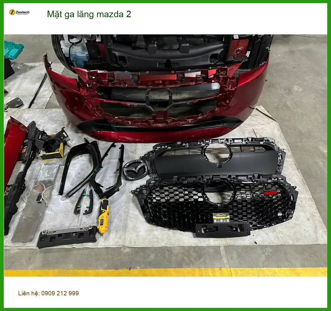 Anh Khải thay Mặt ga lăng Mazda 2 tại Quận 9 để thay thế mặt ga lăng cũ đã xuống cấp ảnh thực tế 3