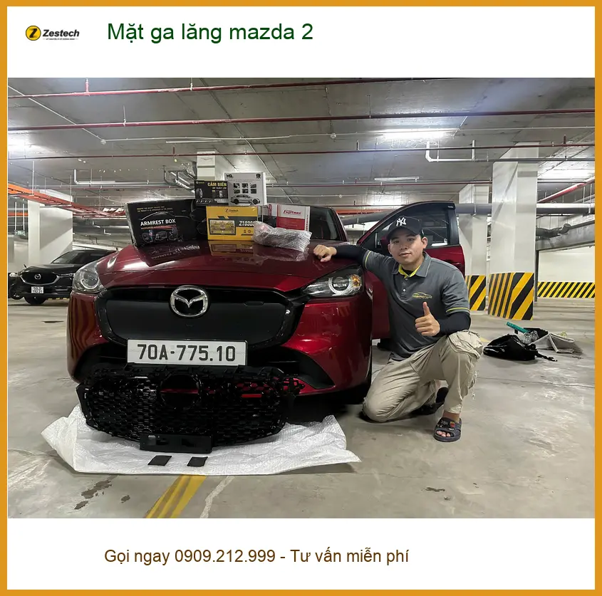 Anh Khải độ mặt ga lăng Mazda 2 tại Củ Chi để chiếc xe trông cá tính hơn ảnh thực tế 3
