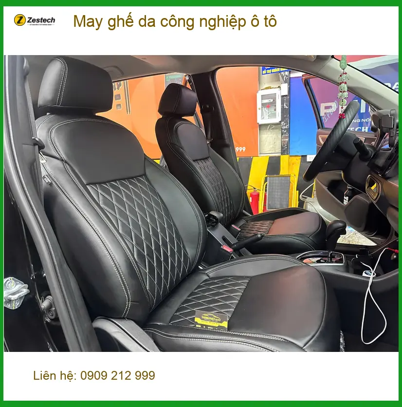 Chị Thảo bọc ghế da công nghiệp cho Hyundai Accent tại Quận 5 để nội thất xe sạch đẹp hơn ảnh thực tế 2