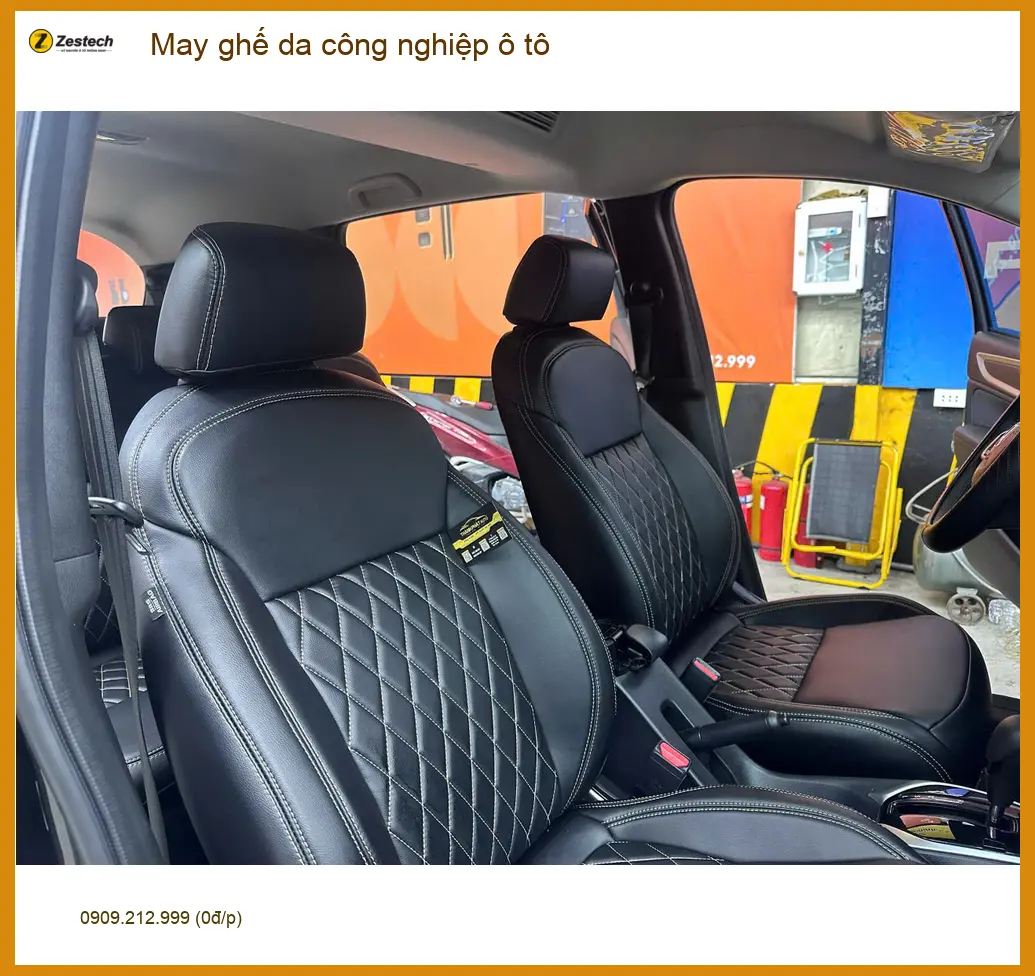 Chị Thảo bọc ghế da công nghiệp cho Hyundai Accent tại Quận 5 để nội thất xe sạch đẹp hơn ảnh thực tế 5