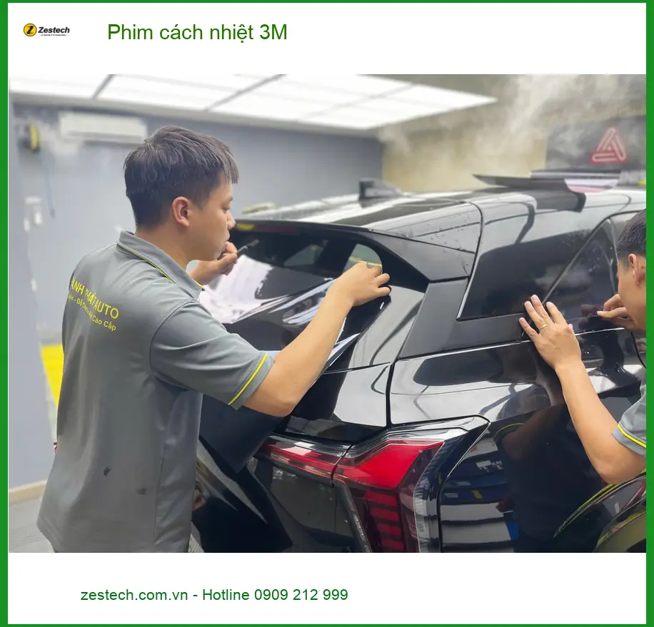 Chị Thanh dán phim cách nhiệt 3M cho Hyundai Accent tại Quận 9 để chống nóng hiệu quả ảnh thực tế 2