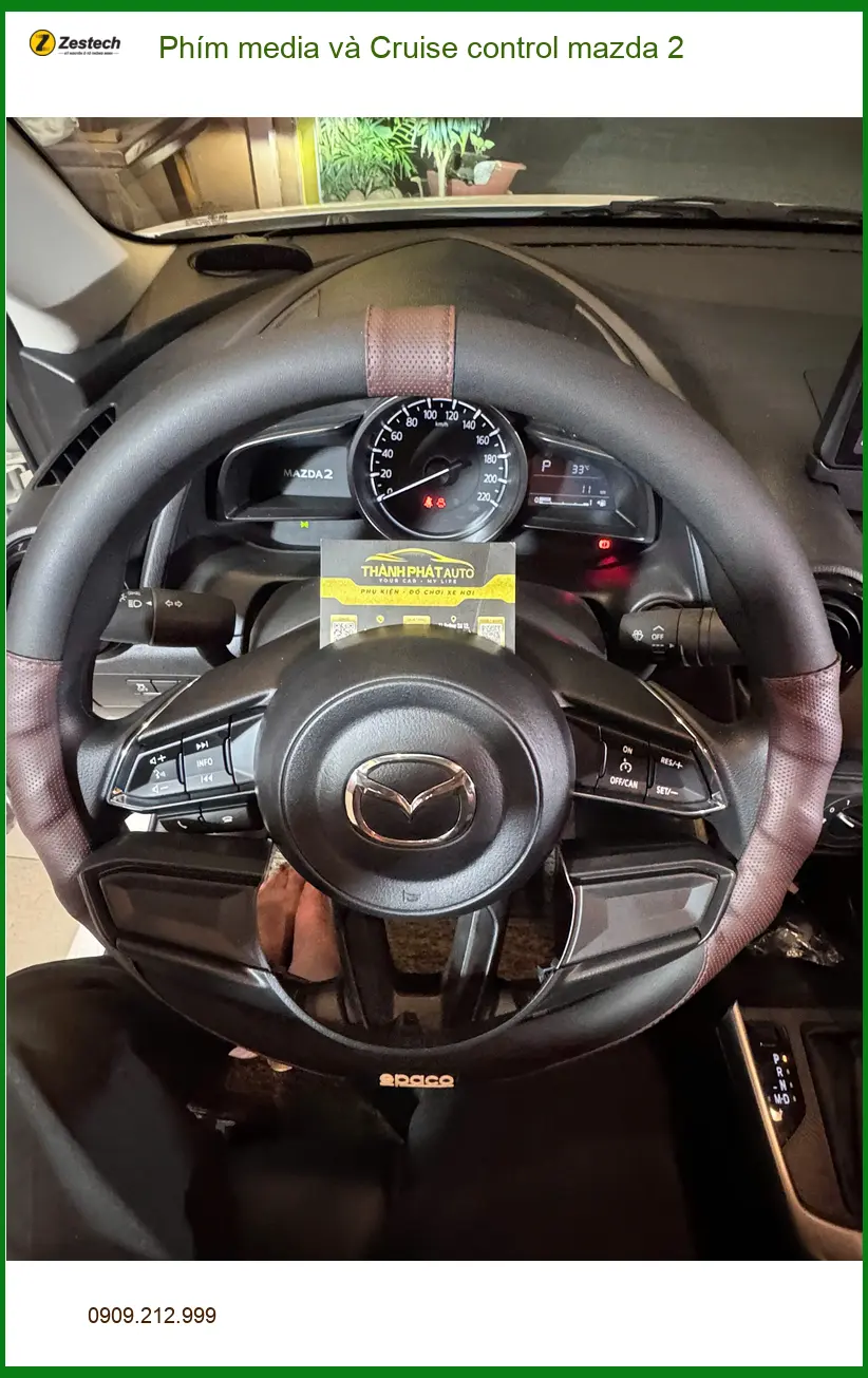Chị Thảo độ Phím media và Cruise control Mazda 2 tại Quận Phú Nhuận ảnh thực tế 2