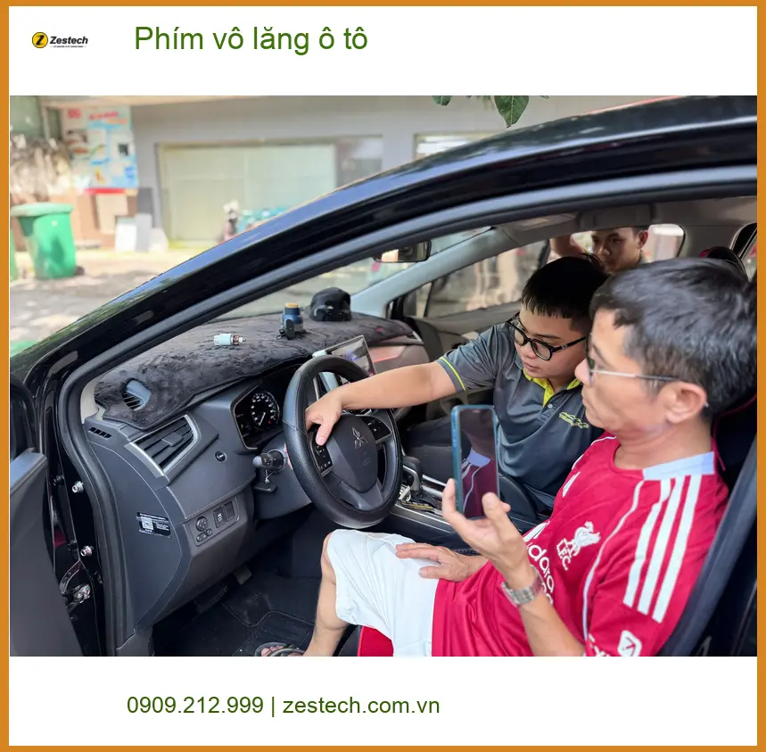 Bác Lâm lắp phím vô lăng ô tô Honda CRV tại Thủ Đức để điều khiển tiện lợi hơn ảnh thực tế 2