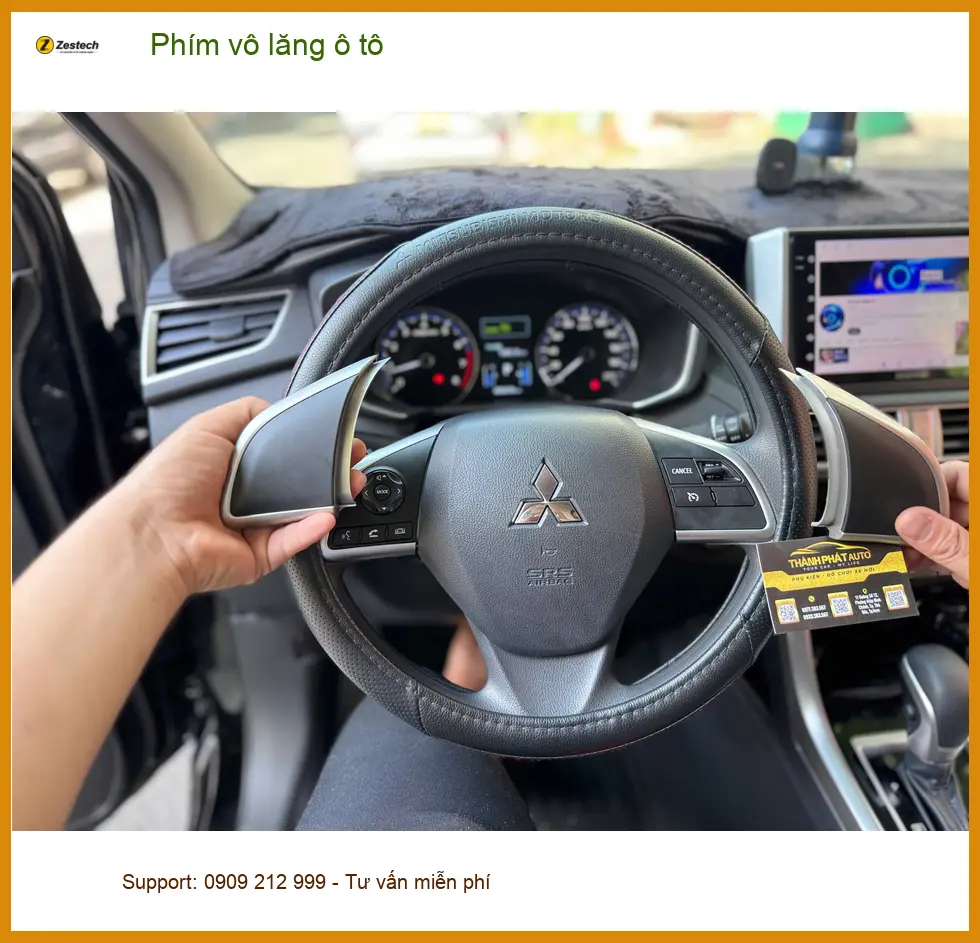 Bác Lâm lắp phím vô lăng ô tô Honda CRV tại Thủ Đức để điều khiển tiện lợi hơn ảnh thực tế 4