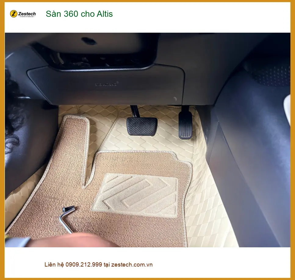 Anh Minh lắp Sàn 360 cho Toyota Altis tại Gò Vấp để dễ dàng đỗ xe trong hẻm nhỏ