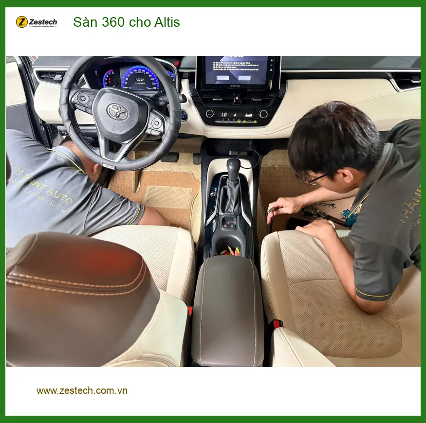 Anh Minh lắp Sàn 360 cho Toyota Altis tại Gò Vấp để dễ dàng đỗ xe trong hẻm nhỏ ảnh thực tế 3