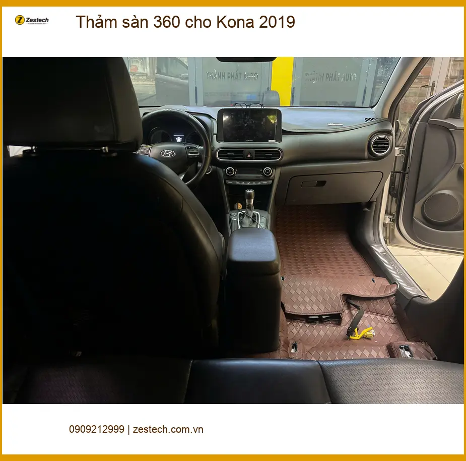 Anh Khải lắp thảm sàn 360 cho Kona 2019 tại Quận 3 để nội thất sạch và dễ vệ sinh hơn ảnh thực tế 3