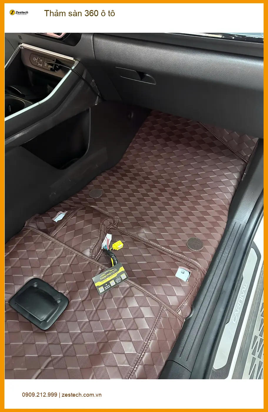 Anh Khải lắp thảm sàn 360 ô tô Hyundai Accent để giữ vệ sinh cho xe ở Củ Chi ảnh thực tế 3