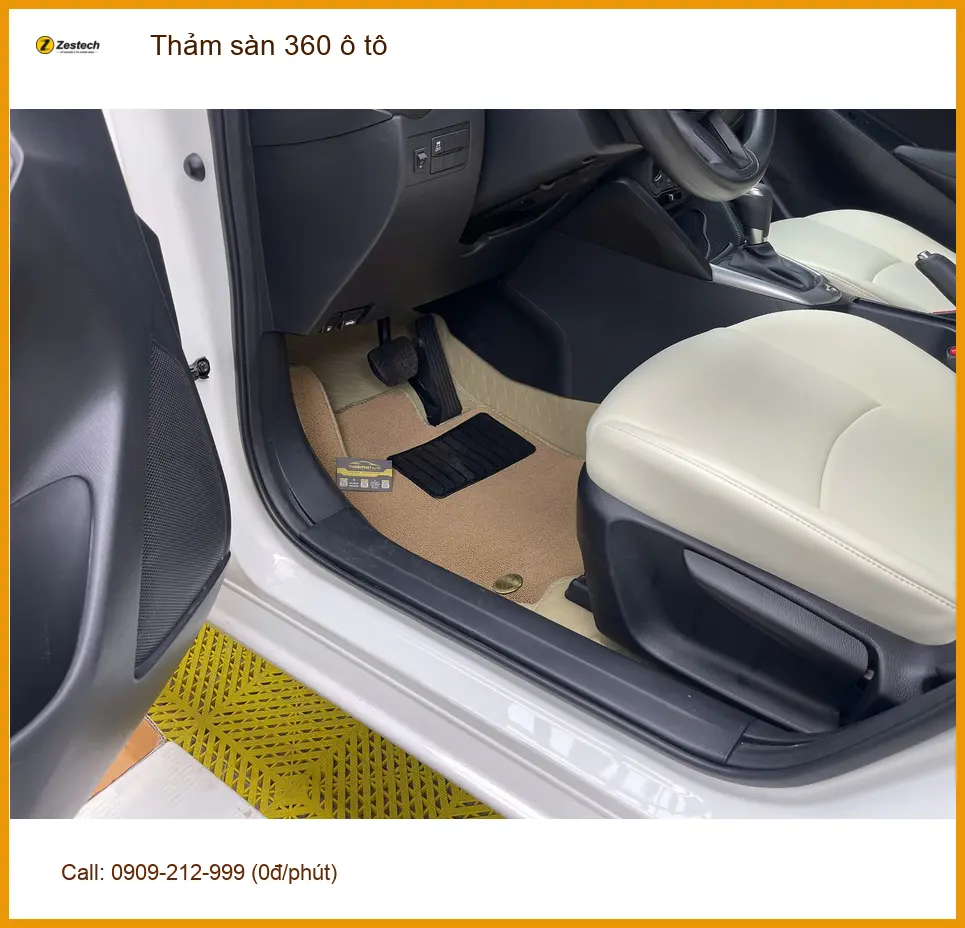 Chị Minh Thư thay thảm sàn 360 ô tô cho Ford Ranger Quận 6 thảm cũ rách ảnh thực tế 5