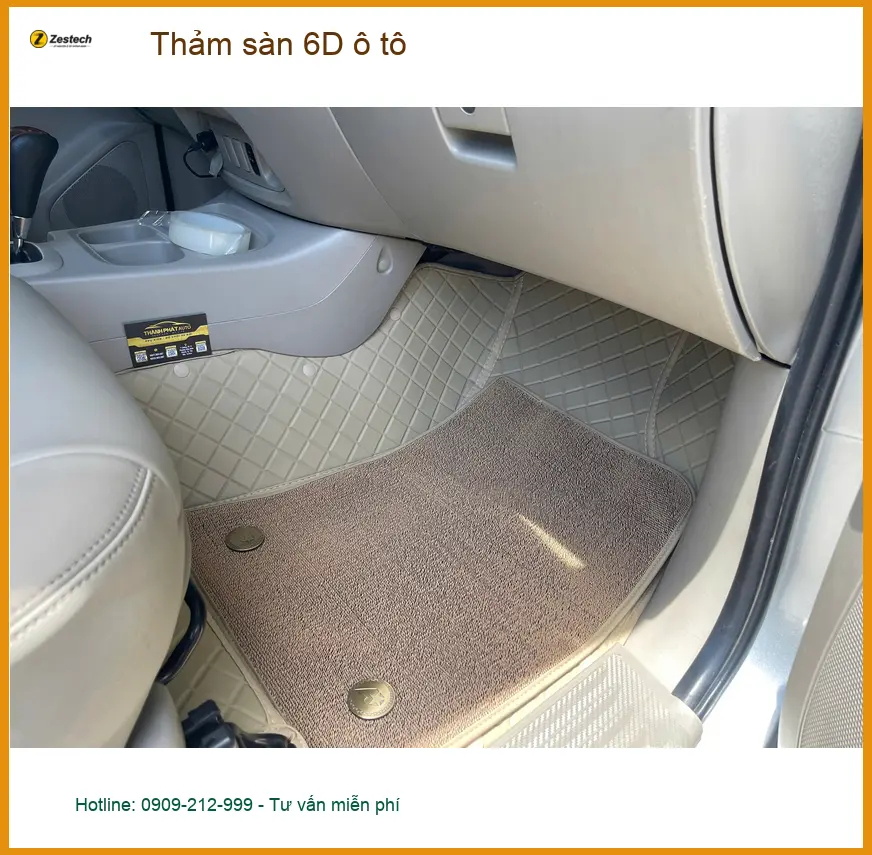 Chị Thảo lắp thảm sàn 6D ô tô Honda CR-V tại Cần Giờ giữ xe luôn sạch ảnh thực tế 4