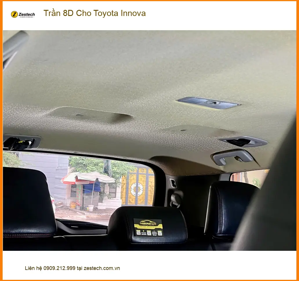 Anh Khang bọc Trần 8D cho Toyota Innova Quận 4 chống bám bụi, dễ lau chùi ảnh thực tế 2
