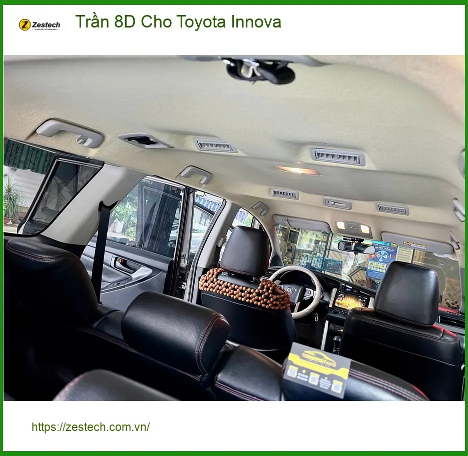 Anh Khang bọc Trần 8D cho Toyota Innova Quận 4 chống bám bụi, dễ lau chùi ảnh thực tế 4