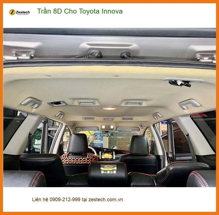Anh Khang bọc Trần 8D cho Toyota Innova Quận 4 chống bám bụi, dễ lau chùi ảnh thực tế 5