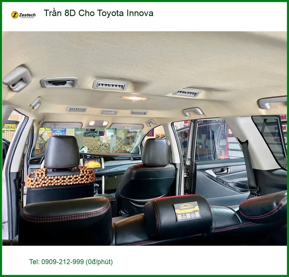 Anh Minh lắp Trần 8D cho Toyota Innova ở Quận 11 để xe sạch đẹp