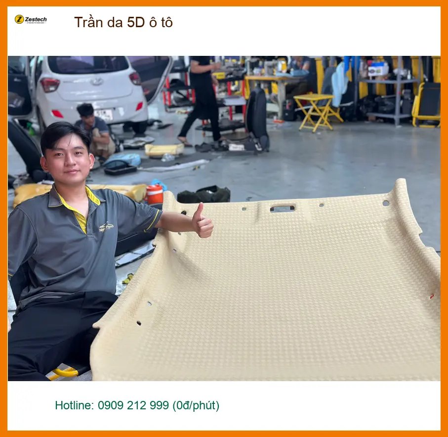 Anh Thắng bọc trần da 5D Hyundai Accent tại Quận 1 để nâng tầm nội thất ảnh thực tế 3