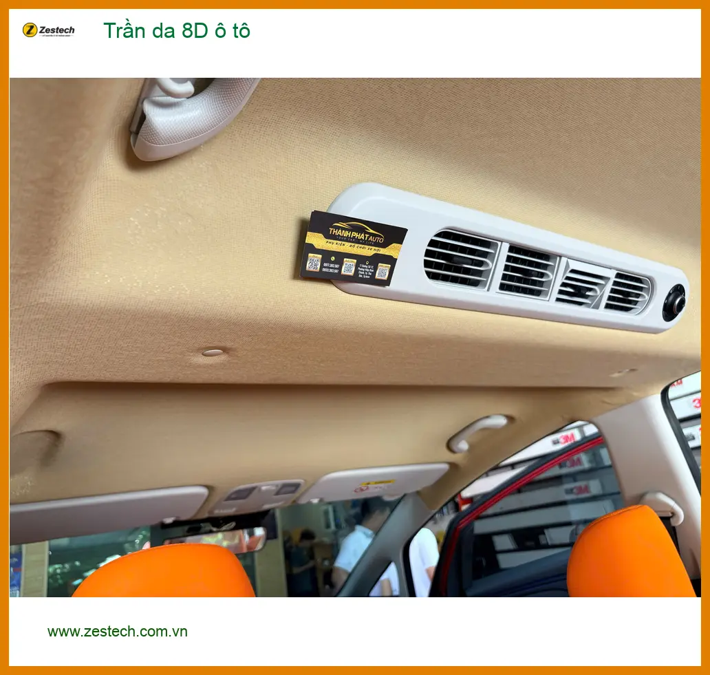Anh Quang bọc trần da 8D ô tô cho Hyundai Accent tại Quận 2 để nội thất sang trọng