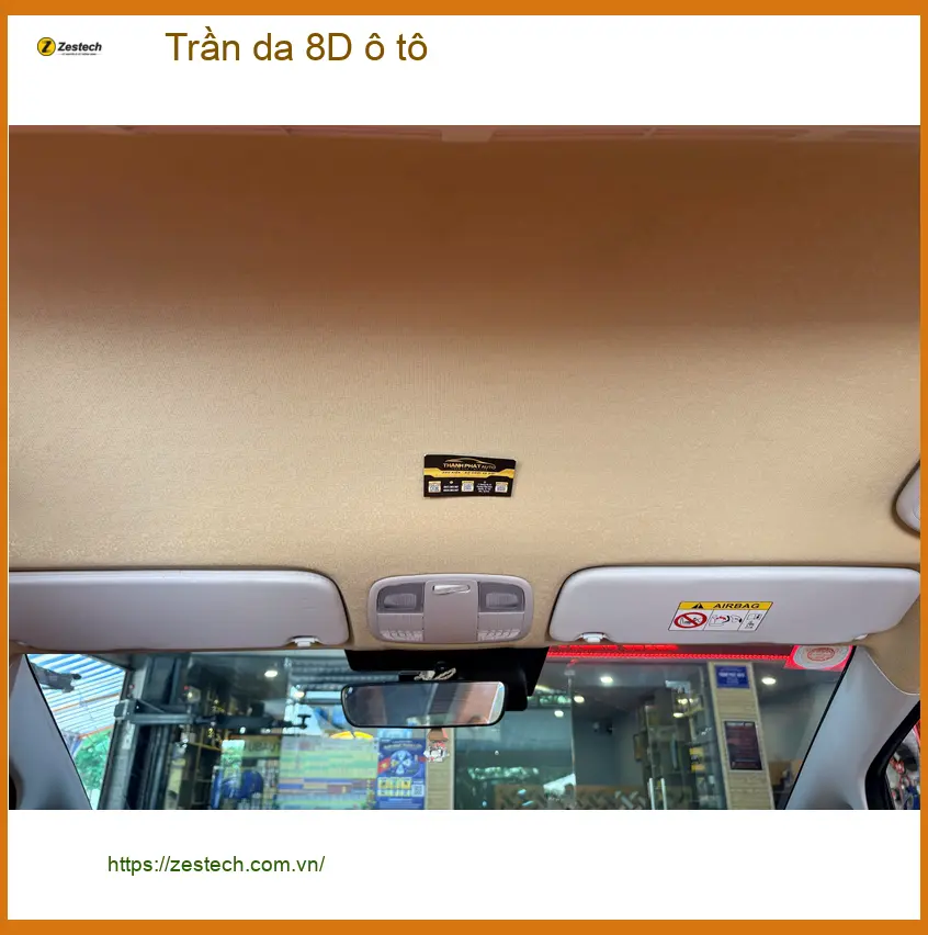 Chú Tùng bọc trần da 8D ô tô cho Honda CRV tại Quận Phú Nhuận để nội thất sang trọng hơn