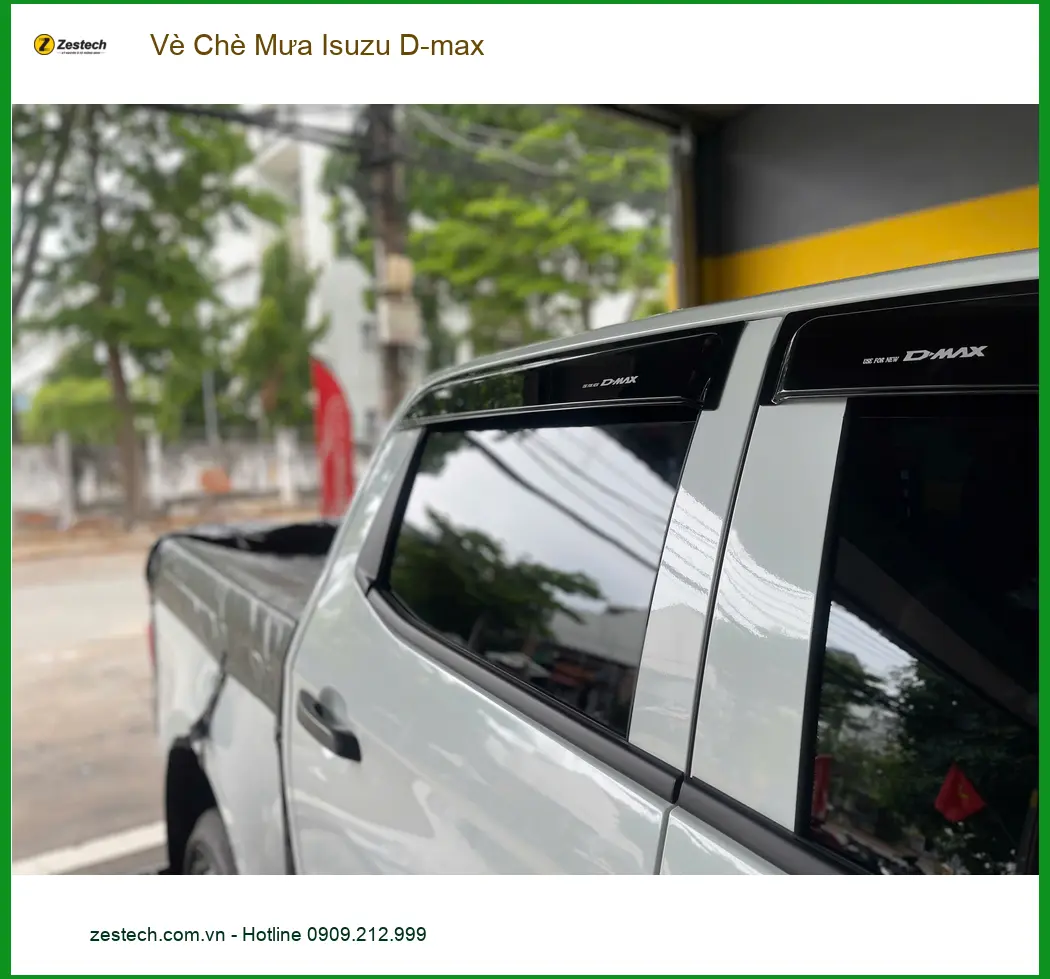 Chú Minh lắp vè che mưa Isuzu D-max đời 2021 tại Quận 11 vì hay đi công trình