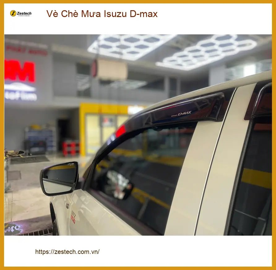 Bác An lắp vè che mưa Isuzu D-max tại Củ Chi tránh nước mưa tạt vào xe ảnh thực tế 2