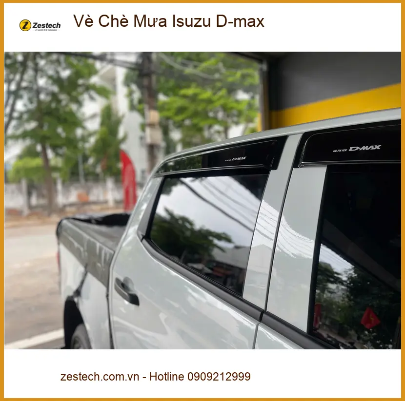 Anh Trung lắp Vè Che Mưa Isuzu D-max Quận 1 ngăn nước tạt vào khi hạ kính