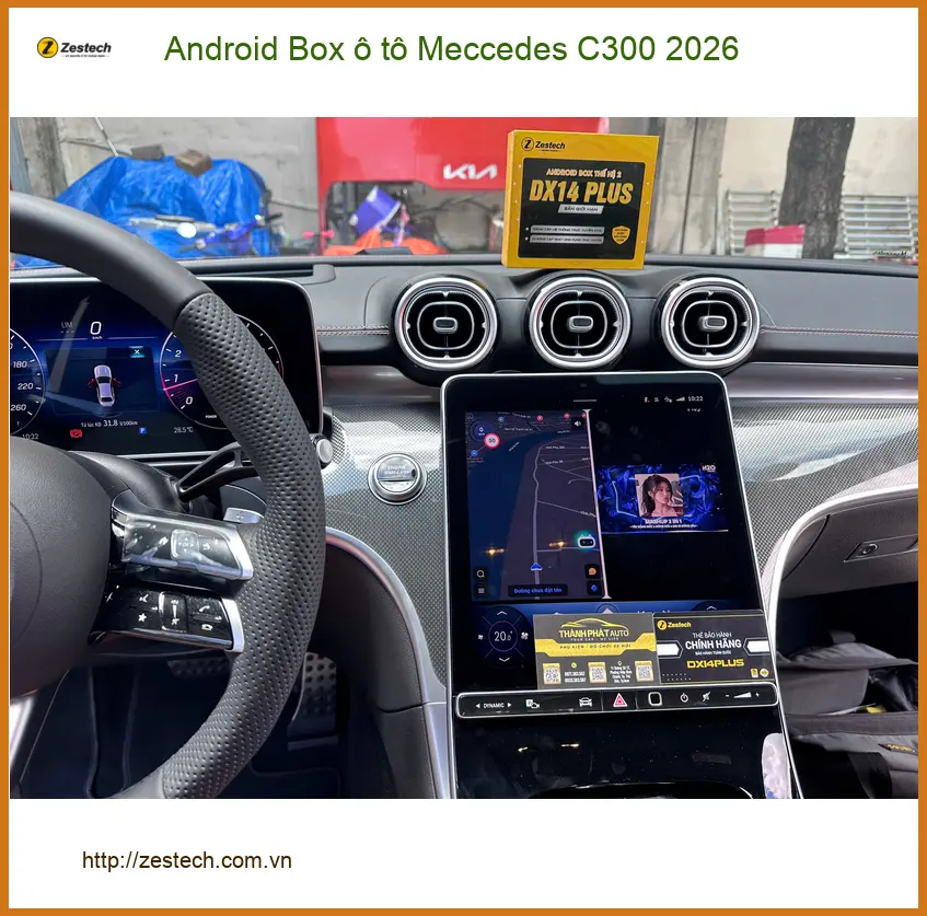 Anh Minh lắp Android Box ô tô Mercedes C300 2026 chính hãng tại Quận 12