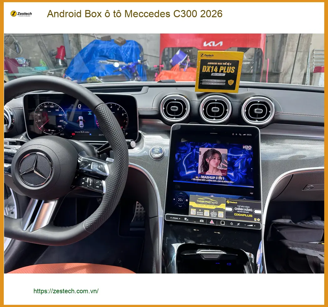 Anh Minh lắp Android Box ô tô Mercedes C300 2026 chính hãng tại Quận 12 ảnh thực tế 2
