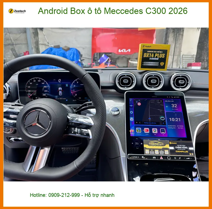 Anh Minh lắp Android Box ô tô Mercedes C300 2026 chính hãng tại Quận 12 ảnh thực tế 3