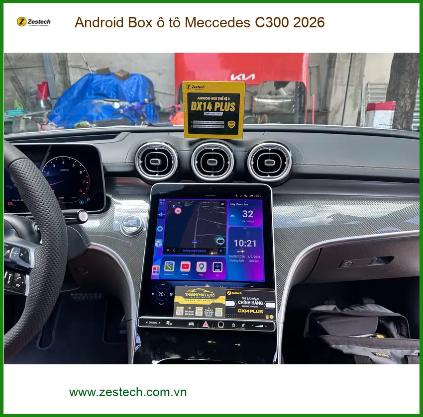 Anh Minh lắp Android Box ô tô Mercedes C300 2026 chính hãng tại Quận 12 ảnh thực tế 4