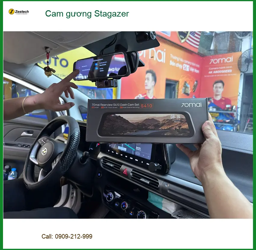 Chị Thảo lắp Cam gương cho Hyundai Stargazer tại Quận 12 để an tâm lái xe ảnh thực tế 2