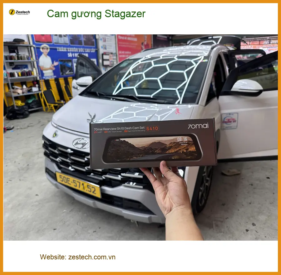Chị Thảo lắp Cam gương cho Hyundai Stargazer tại Quận 12 để an tâm lái xe ảnh thực tế 3