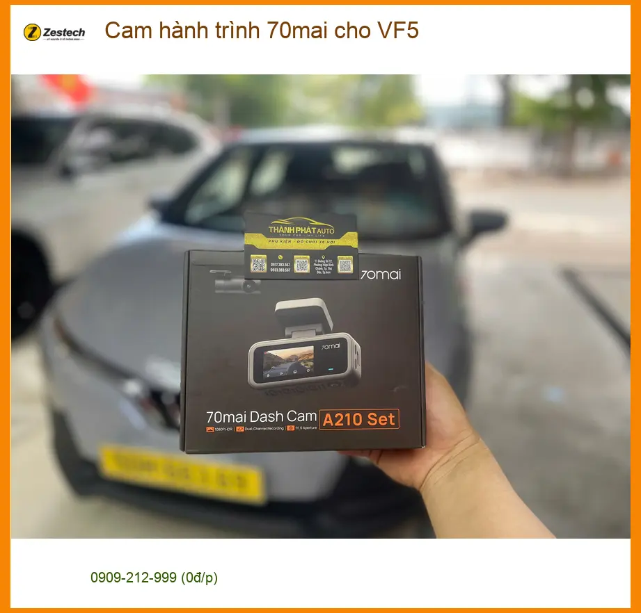 Anh Phi lắp cam hành trình 70mai cho VF5 tại Quận 9, bảo vệ chuyến đi