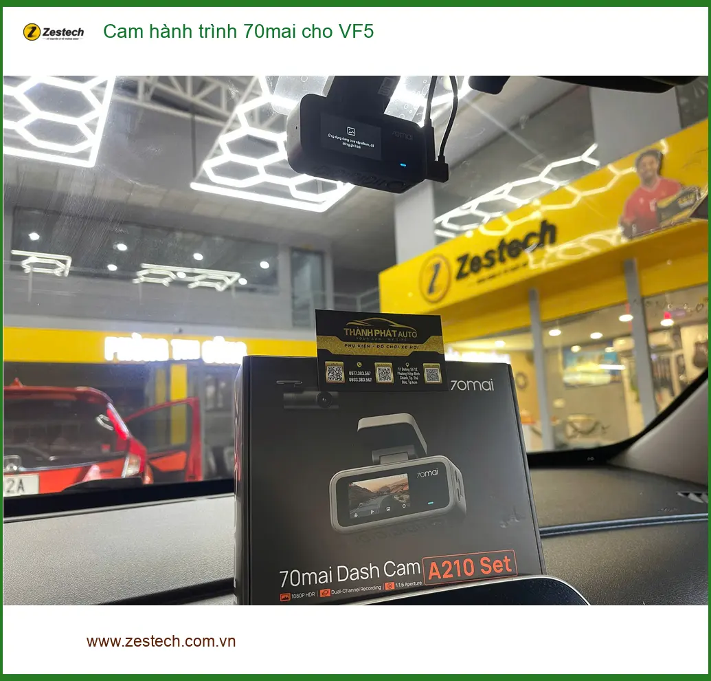 Anh Phi lắp cam hành trình 70mai cho VF5 tại Quận 9, bảo vệ chuyến đi ảnh thực tế 2
