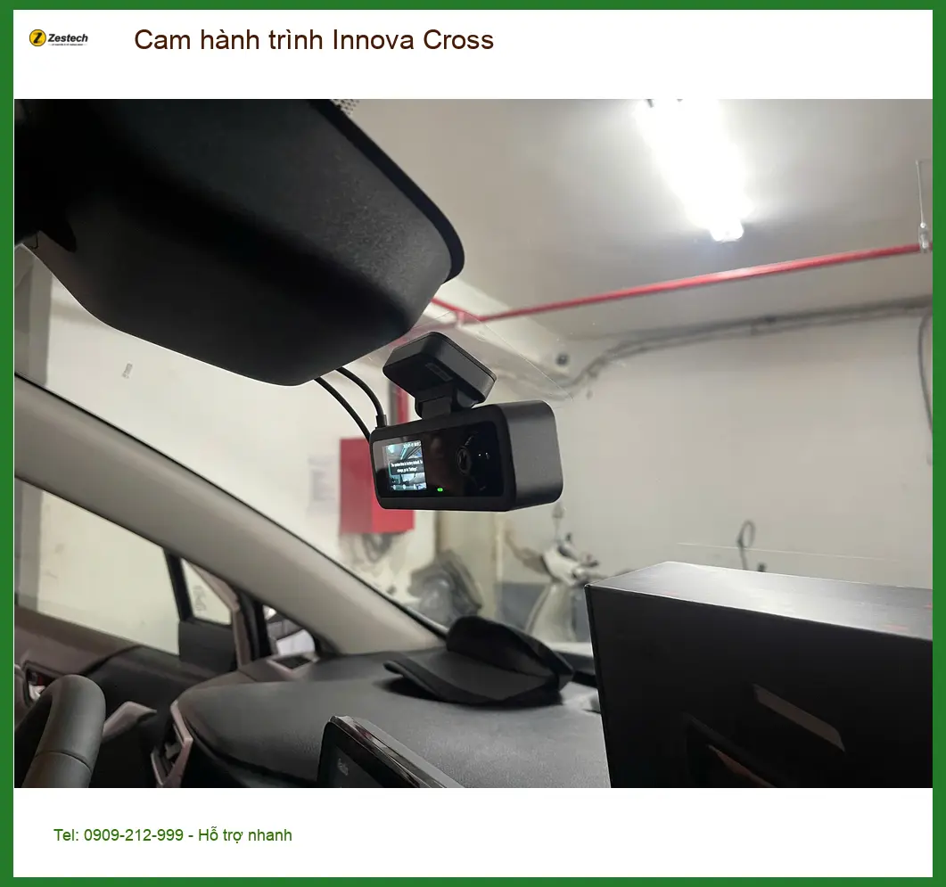 Chú Lợi lắp cam hành trình Innova Cross tại Quận 9 để ghi lại hành trình rõ nét