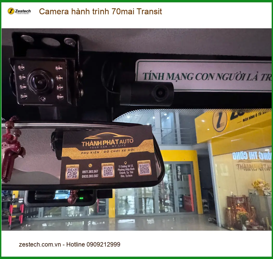 Anh Cường lắp Camera 70mai cho Ford Transit tại Q9 ghi hành trình an toàn ảnh thực tế 2