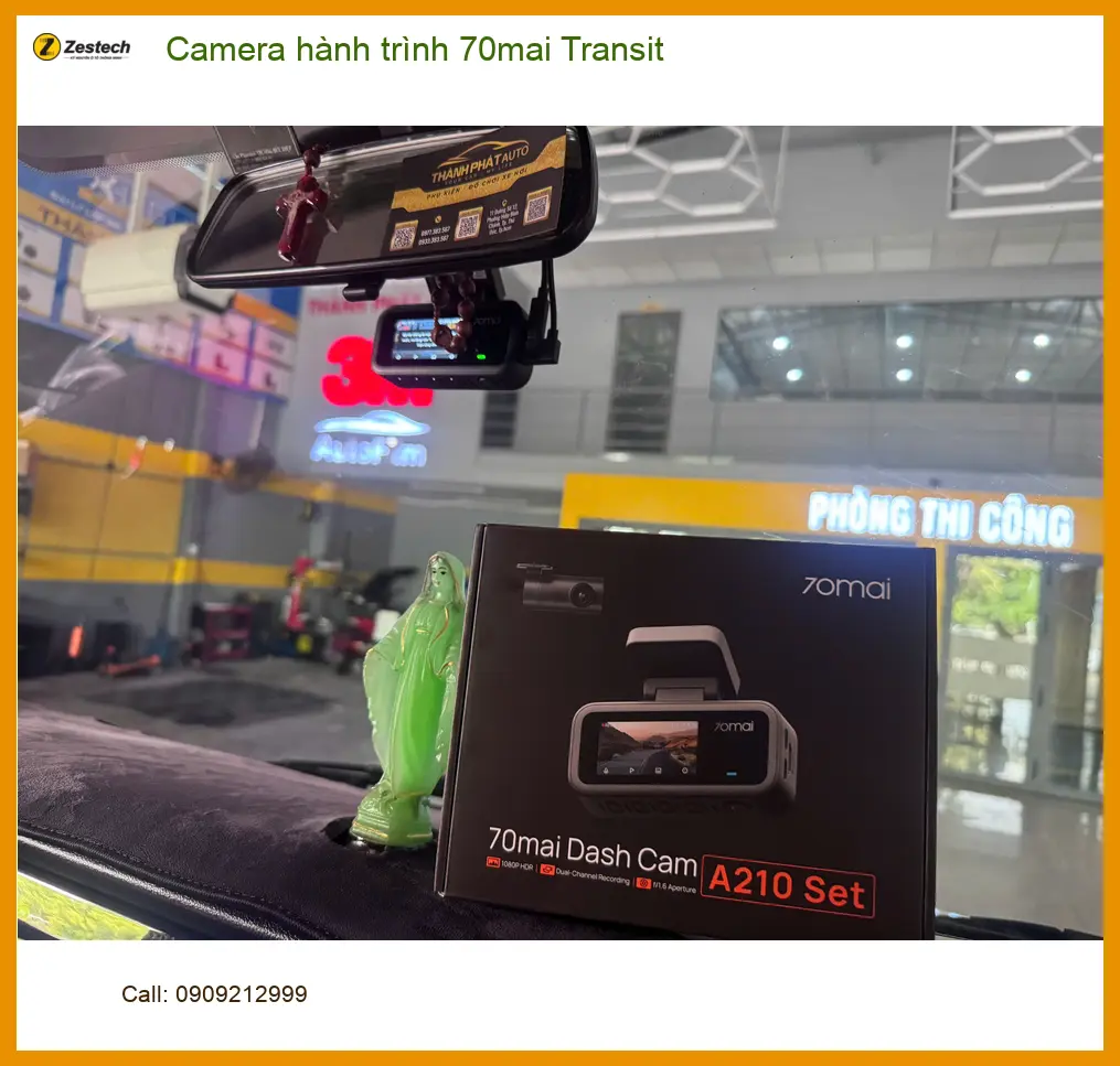 Anh Cường lắp Camera 70mai cho Ford Transit tại Q9 ghi hành trình an toàn ảnh thực tế 3